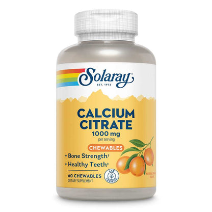 Solaray Calcium Citrate Chewables - Orange 1000mg 60 Tabs