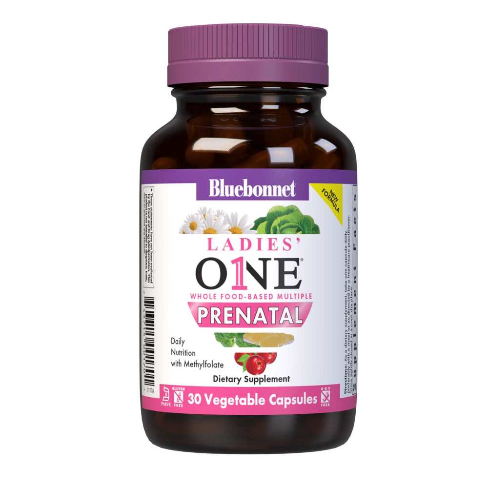 Bluebonnet Nutrition Ladies' One Prenatal Whole Food-Based Multiple 30 Caps