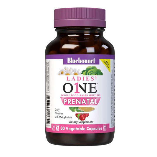 Bluebonnet Nutrition Ladies' One Prenatal Whole Food-Based Multiple 30 Caps