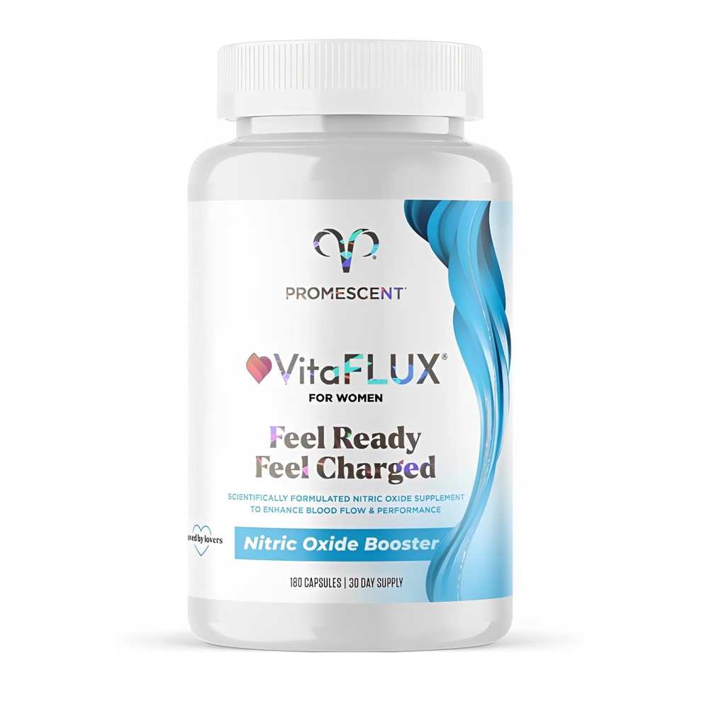 Promescent Vita Flux for Women Feel Ready, Feel Charged – Nitric Oxide Booster 180 Capsules | 30-Day Supply