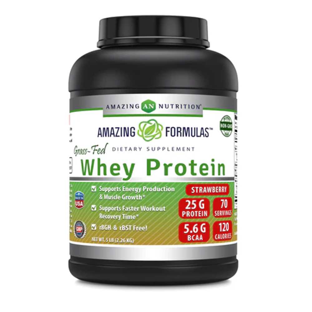 Amazing Formulas Grass Fed Whey Protein Strawberry Flavor 2.26kg