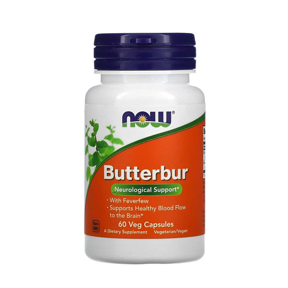 Now Foods Butterbur with Feverfew – Neurological & Healthy Blood Flow Support (60 Veg Capsules)