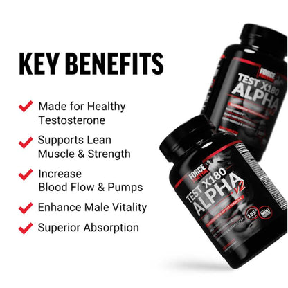 Force Factor Test X180 Alpha V2 – 120 Tablets