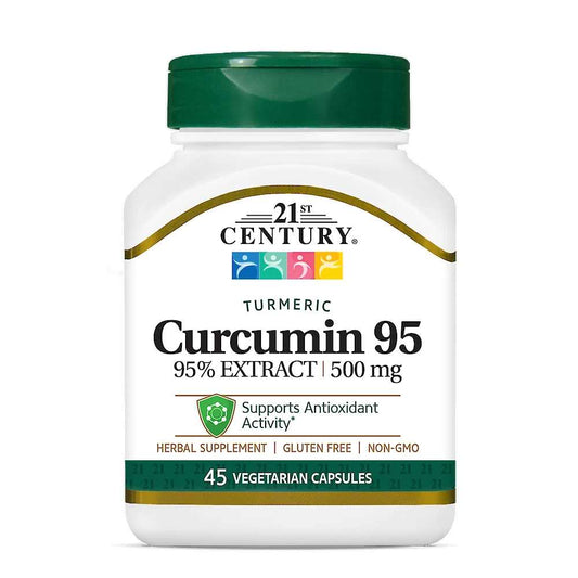 21st Century Curcumin 95 95% Extract | Turmeric 500 Mg 45 Caps