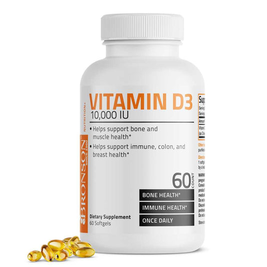Bronson Vitamins Vitamin D3 - 10,000 Iu - 60 Softgels