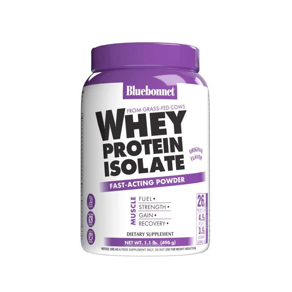 Bluebonnet Nutrition Whey Protein Isolate Original Powder 496g