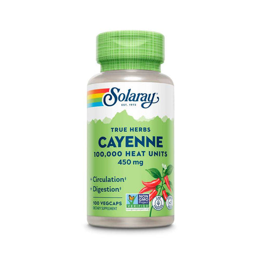 Solaray Cayenne Pepper 100,000 Hu - 450mg 100 Caps