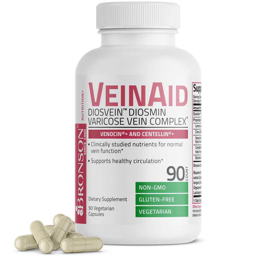 Bronson Vitamins Vein Aid Dios Vein™ Diosmin Varicose Vein Complex - 90 Vegetarian Capsules