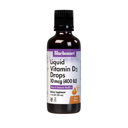 Bluebonnet Nutrition Liquid Vitamin D3 Drops 10 Mcg (400 Iu) 30 Ml