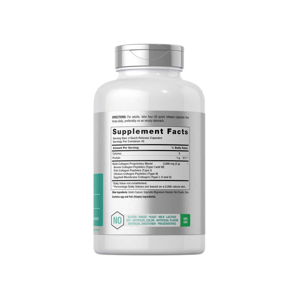 Horbäach Multi Collagen Protein 2000mg per Serving | 180 Capsules