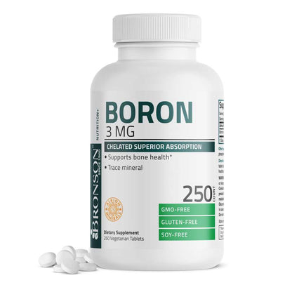 Bronson Vitamins Boron 3 Mg 250 Tabs