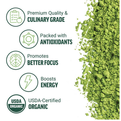 Force Factor Organic Matcha Green Tea – 169g (~84 Servings)