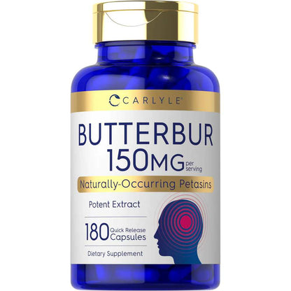 Carlyle Nutritionals Butterbur Extract Standardized 150mg per serving | 180 Capsules