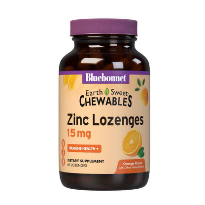 Bluebonnet Nutrition Earthsweet Chewables Zinc 60 Lozenges 15 Mg