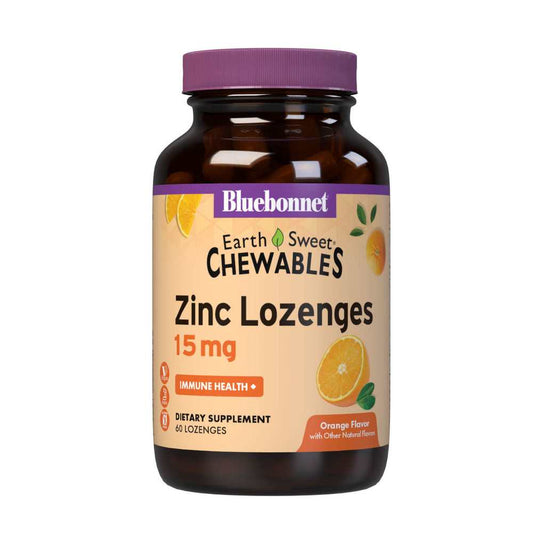 Bluebonnet Nutrition Earthsweet Chewables Zinc 60 Lozenges 15 Mg