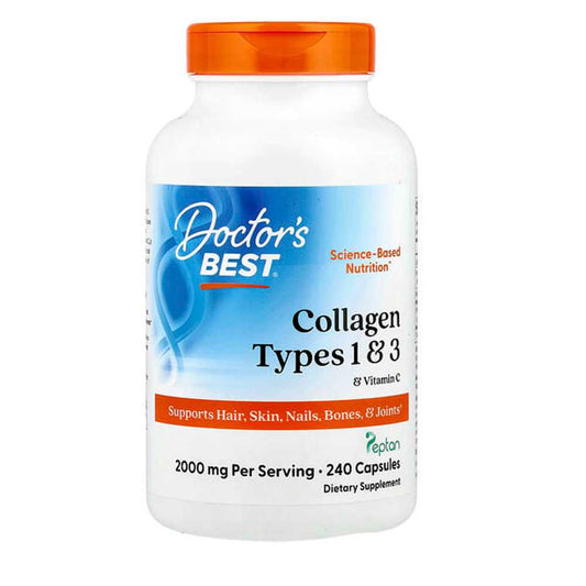 Doctor's Best Collagen Types 1 and 3 and Vitamin C, 2,000 Mg per Serving, 240 Capsules