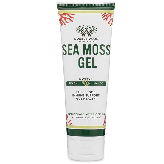 Double Wood Sea Moss Gel – Peach Mango Superfood for Immunity & Digestion | 236 M L