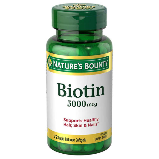 Nature's Bounty Biotin 5,000 mcg, 72 Softgels