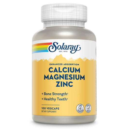 Solaray Calcium, Magnesium, Zinc 100 Caps