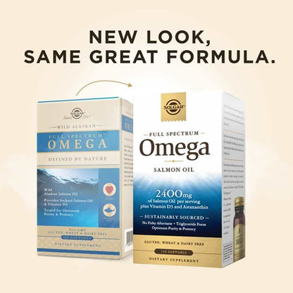 Solgar Full Spectrum Omega Salmon Oil 120 Softgels