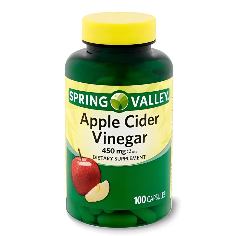 Spring Valley Apple Cider Vinegar 450mg – 100 Capsules, Dietary Supplement