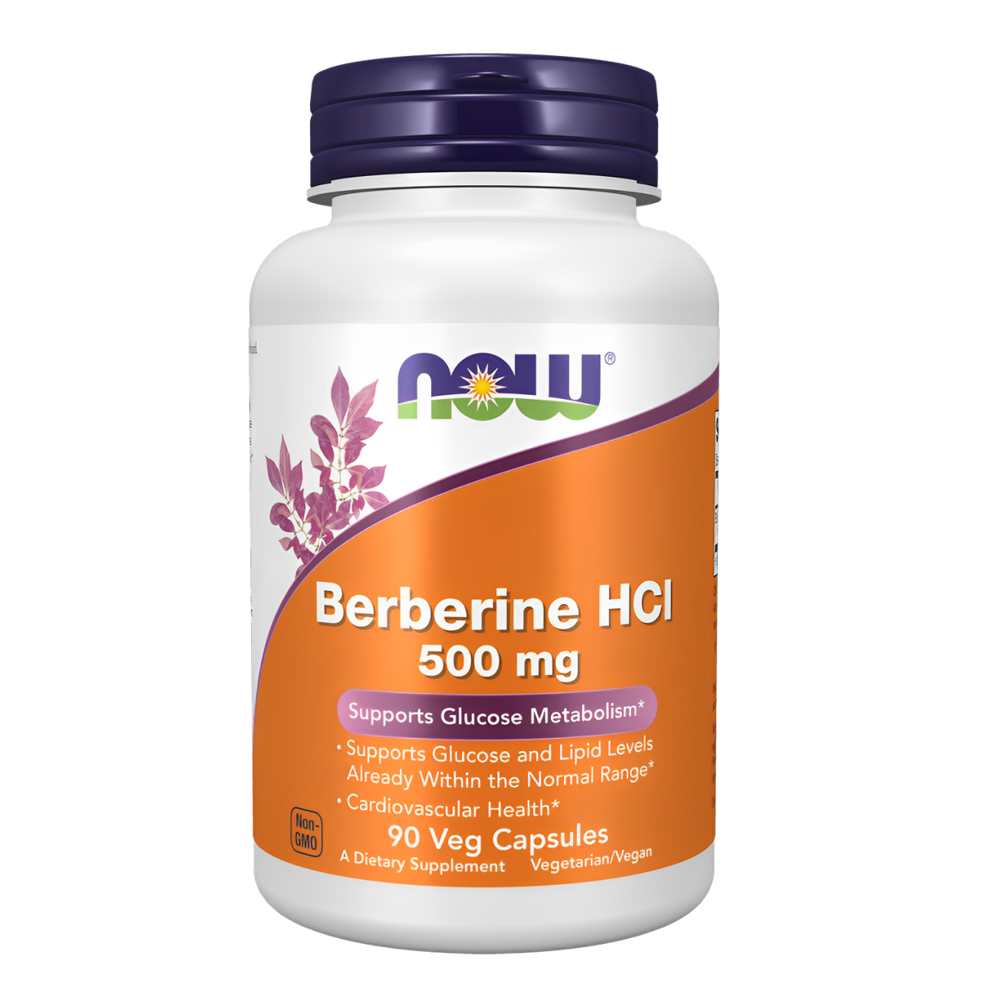 Now Foods Berberine H Cl 500mg – Supports Glucose Metabolism & Cardiovascular Health – 90  Capsules