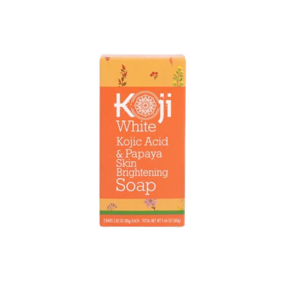 Koji White Kojic Acid & Papaya Skin Brightening Soap – 2 Bars (160g) – Natural Glow & Dark Spot Reduction