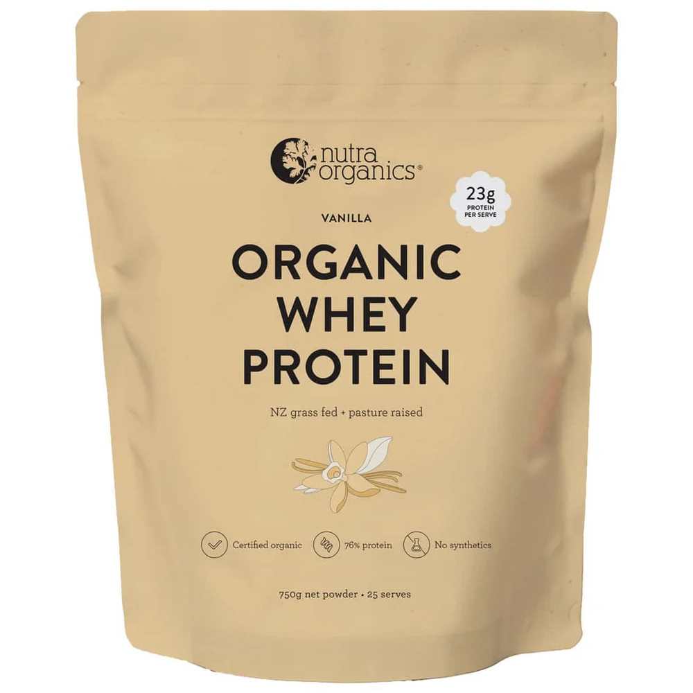 Nutra Organics Organic Whey Protein - Vanilla 750g