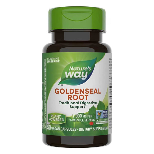 Nature's Way Goldenseal Root 1000mg – Traditional Digestive Support (150 Vegan Capsules)