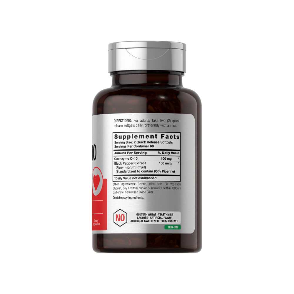 Horbäach Co Q10 100mg per Serving | 120 Softgels