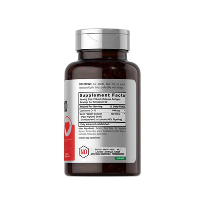 Horbäach Co Q10 100mg per Serving | 120 Softgels