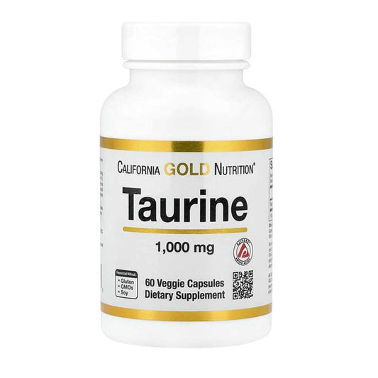California Gold Nutrition, Taurine, 1,000 Mg, 60 Veggie Capsules