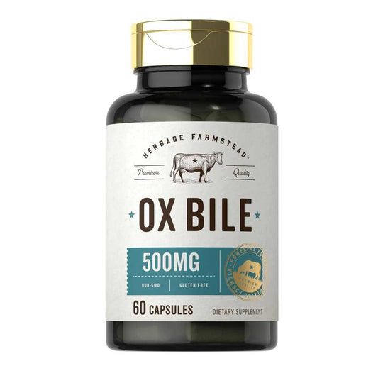 Herbage Farmstead Ox Bile 500mg | 60 Capsules