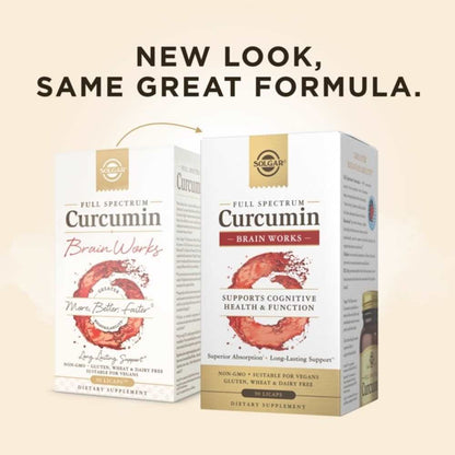 Solgar Full Spectrum Curcumin Brain Works 90 Licaps