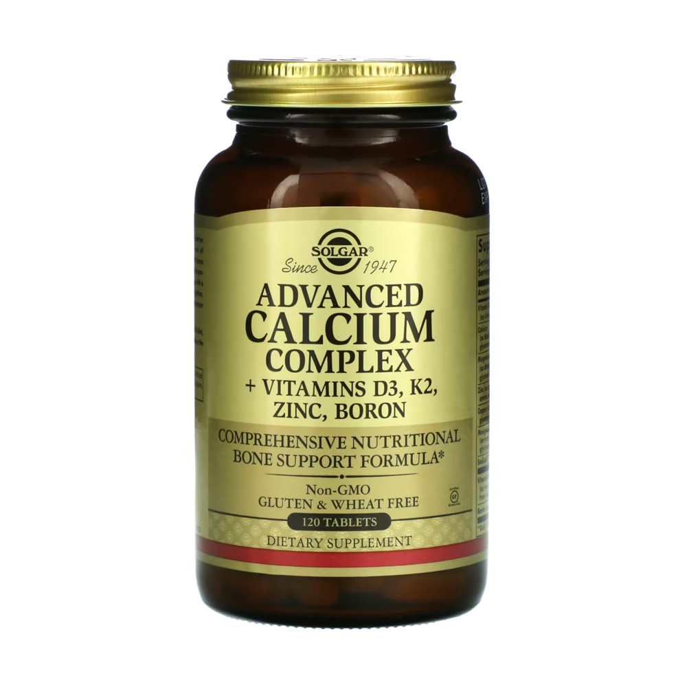 Advanced Calcium Complex Vitamins D3 K2 Zinc Boron By SOLGAR