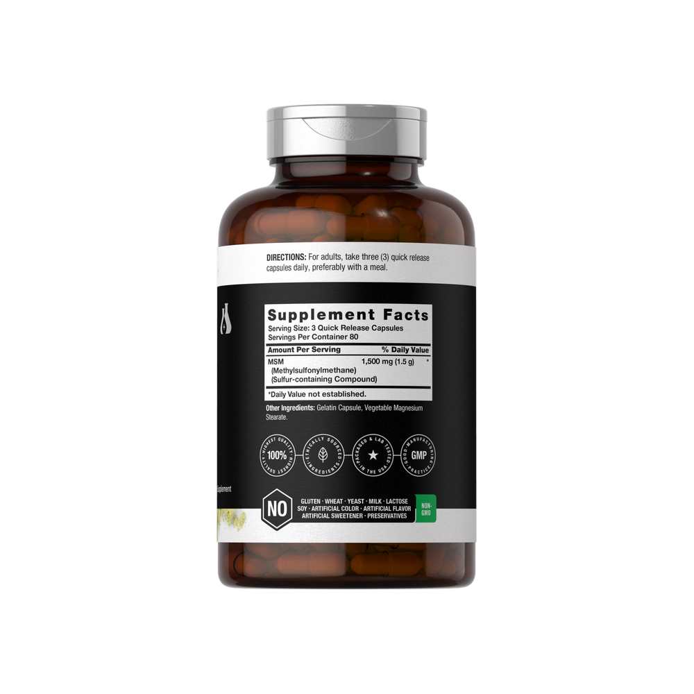 Horbäach Msm 1500mg per Serving | 240 Capsules