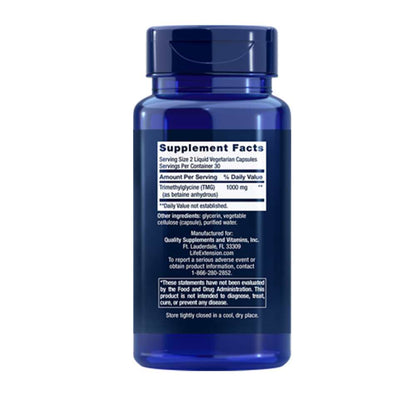 Life Extension Tmg 500 Mg, 60 Liquid Vegetarian Capsules