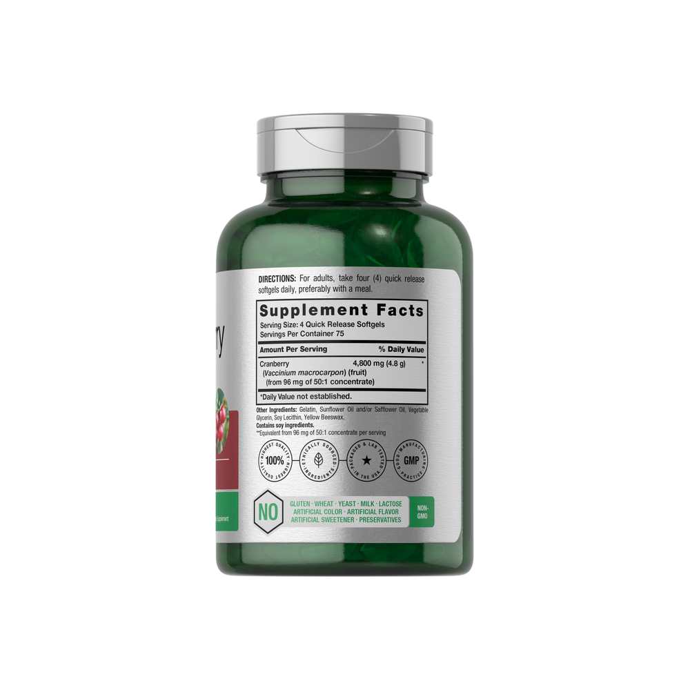 Horbäach Cranberry 4800mg per Serving | 300 Softgels
