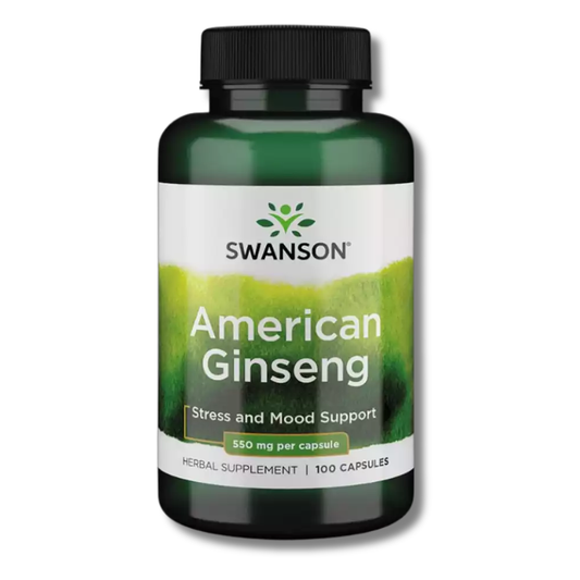 Swanson – American Ginseng Capsules 550MG - Stress & Mood Support