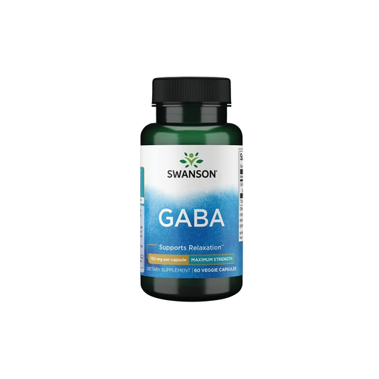 GABA ( Gamma-Aminobutyric Acid ) By Swanson 750MG Maximum Strenght - Supports Relaxation