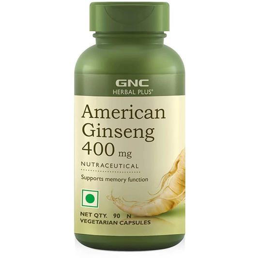 GNC Herbal Plus American Ginseng 400MG Capsules - Supports Memory Function