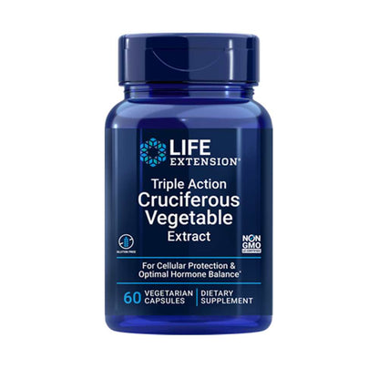Life Extension Triple Action Cruciferous Vegetable Extract 60 Vegetarian Capsules