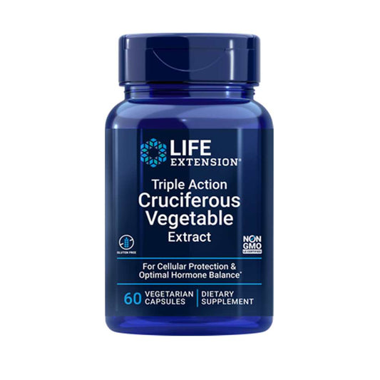Life Extension Triple Action Cruciferous Vegetable Extract 60 Vegetarian Capsules