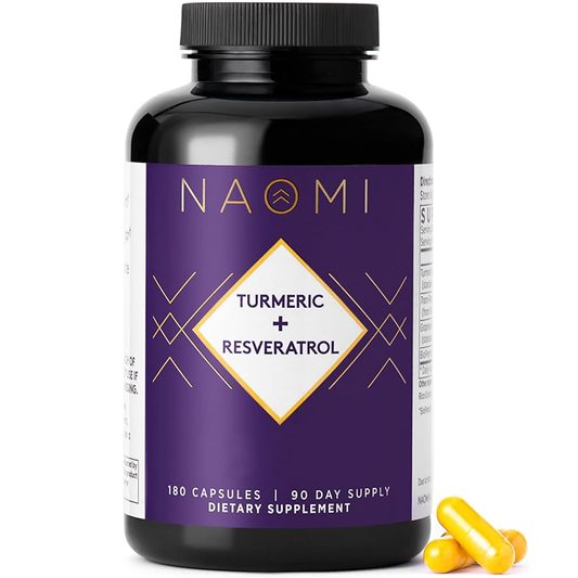 NAOMI Turmeric + Resveratrol - 180 Capsules