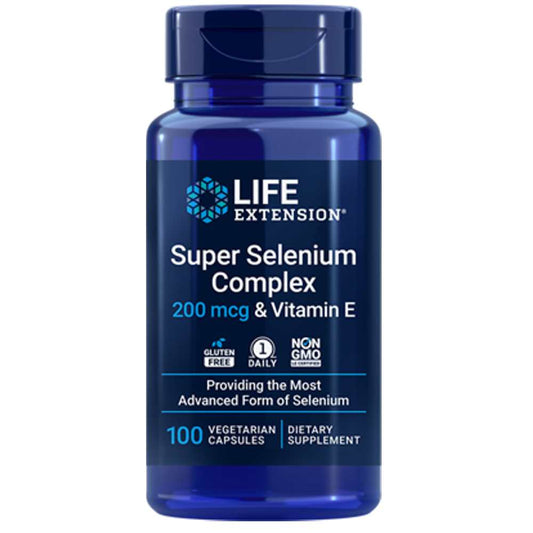Life Extension Super Selenium Complex – 200 Mcg + Vitamin E  100 Veg Capsules