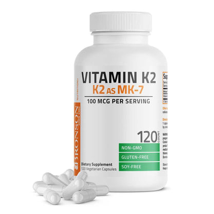 Bronson Vitamins Vitamin K2 Mk-7 - 100 Mcg 120 Caps