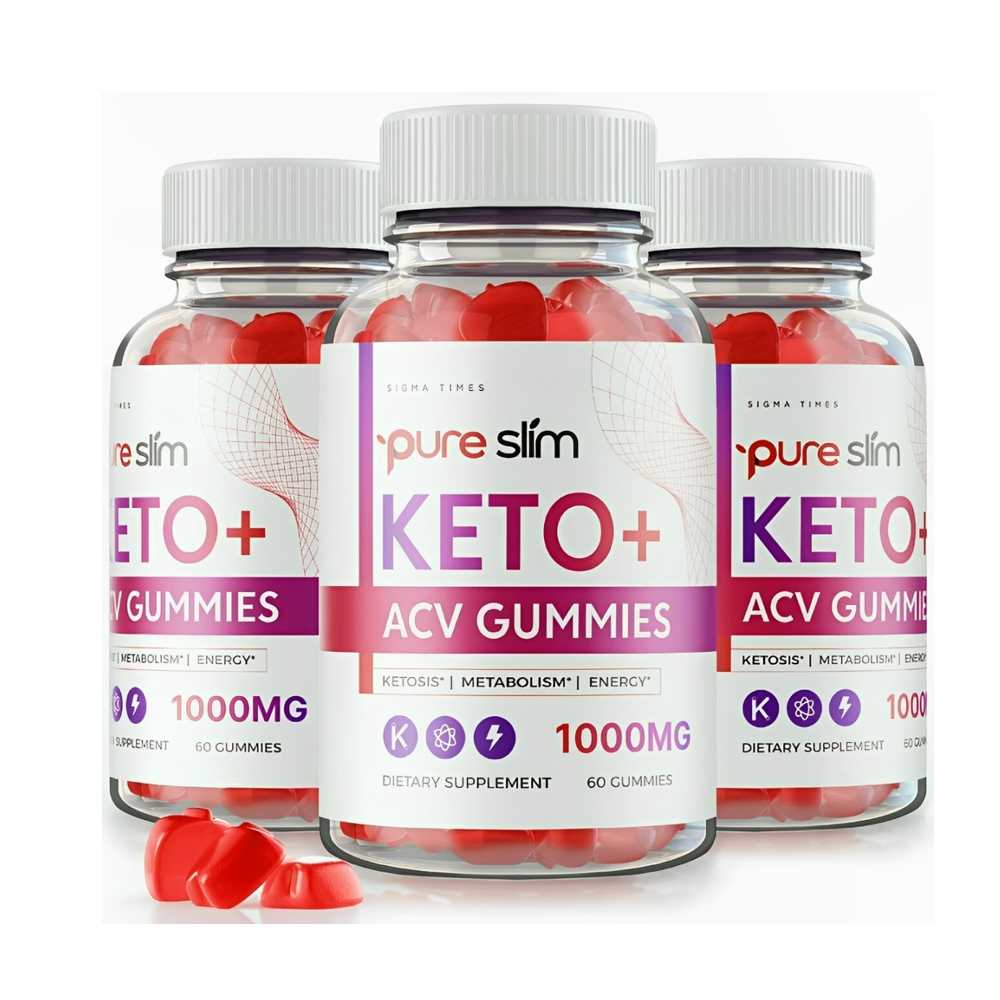 Sigma Times Pure Slim Keto + Acv Gummies Ketosis, Metabolism & Energy Support 1000mg | 60 Gummies | Dietary Supplement