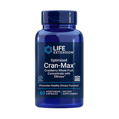 Life Extension Optimized Cran-Max® Cranberry Whole Fruit Concentrate with Ellirose™ 60 vegetarian capsule