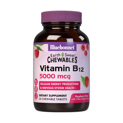 Bluebonnet Nutrition Earthsweet Chewables Vitamin B12 5000 Mcg 30 Tabs