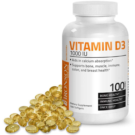 Bronson Vitamins Vitamin D3 - 1,000 Iu 100 Softgels